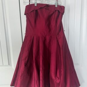 White House Black Market Strapless Red Dress